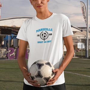 Olympique de Marseille Football T-Shirt, Marseille Soccer Fan Gear, Marseille Inspired Gift - Unique Present for Soccer Enthusiasts