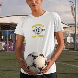 Borussia Dortmund Football T-Shirt, BVB Soccer Fan Gear, Borussia Dortmund Inspired Gift - Unique Present for Soccer Enthusiasts