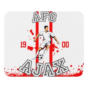 Ajax Amsterdam Mousepad, AFC Ajax Computer Mat, Football Club Desk Accessory, Soccer Gift, Football Gift