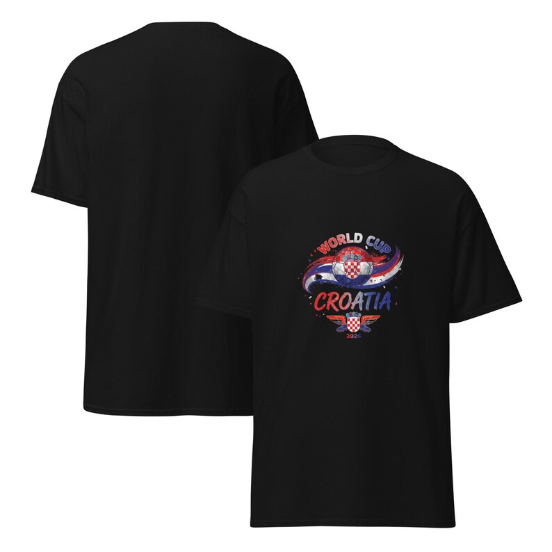 Croatia Flag Soccer Ball T-Shirt - World Cup 2026 Design