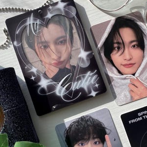 My Cutie-fotokaarthouder | acrylsleutelhanger, kpop, fotokaart, y2k, esthetisch, roze, coquette, ateez, svt, bts, skz