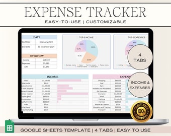 Einnahmen und Ausgaben Tracker Budget Tabelle Vorlage für Google Sheets | Digitaler Budgetplaner, Monatliche Budget Tabelle,Schulden Tracker