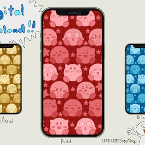 Kirby Phone Wallpaper - Bundle of 9 Colors!