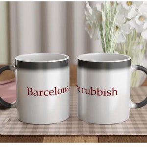 Heat activated magic mug - Barcelona FC - Barcelona mug - Barcelona are rubbish - El Clasico - Real Madrid