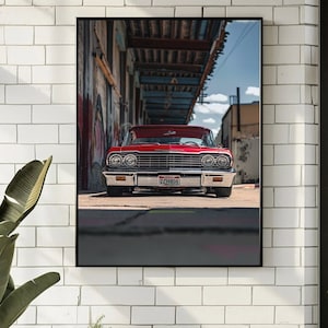 Low rider - lowrider- LA - Los Angeles - Chevy - red car