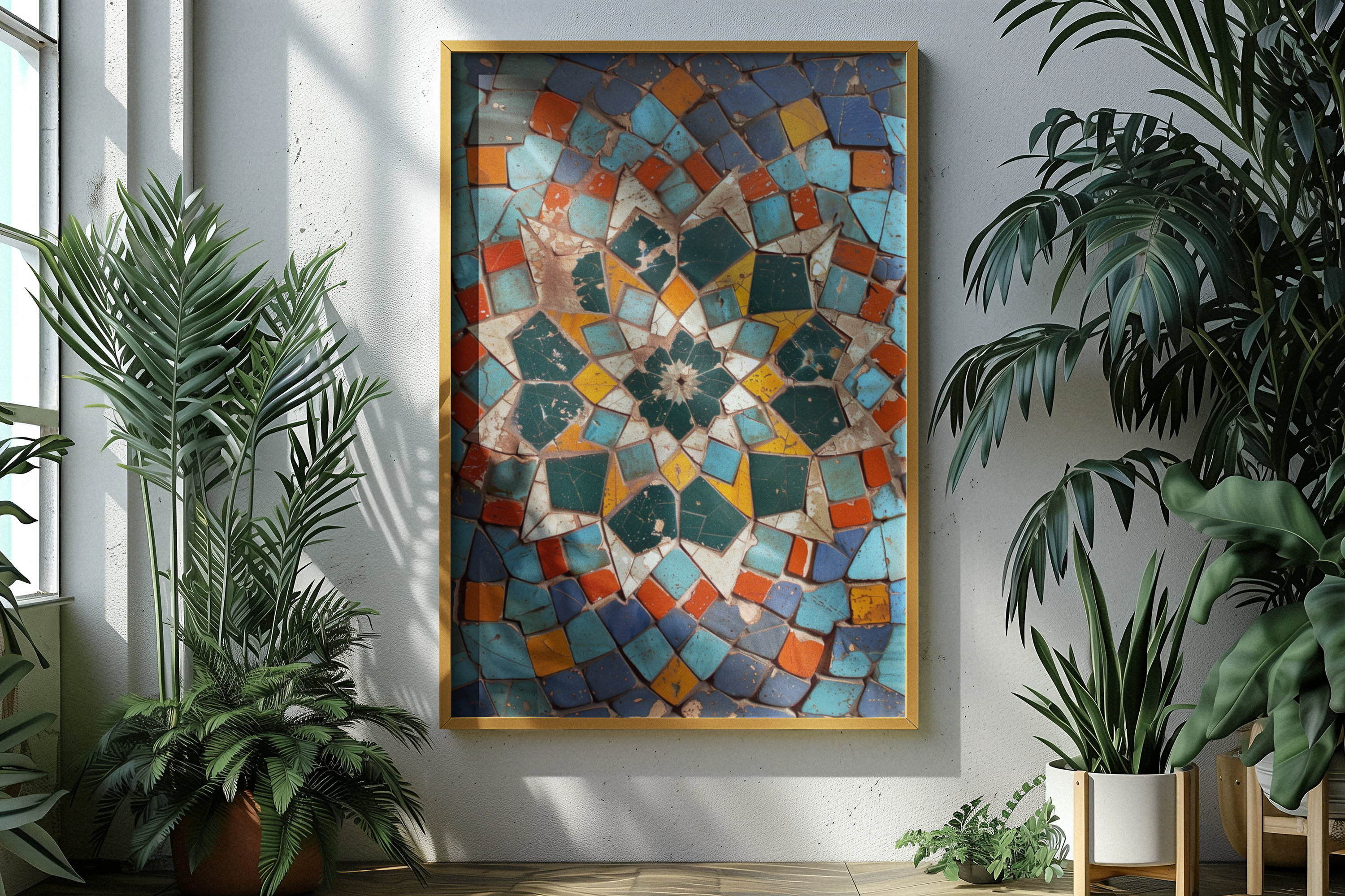 Geometric Mosaic Poster / Wall Decoration - Arabesque - Moroccan