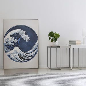 The Great Wave of Kanagawa - inspired - blue wave - Japanese wave - Anime wave - Anime poster - wave poster - wave print - hokusai