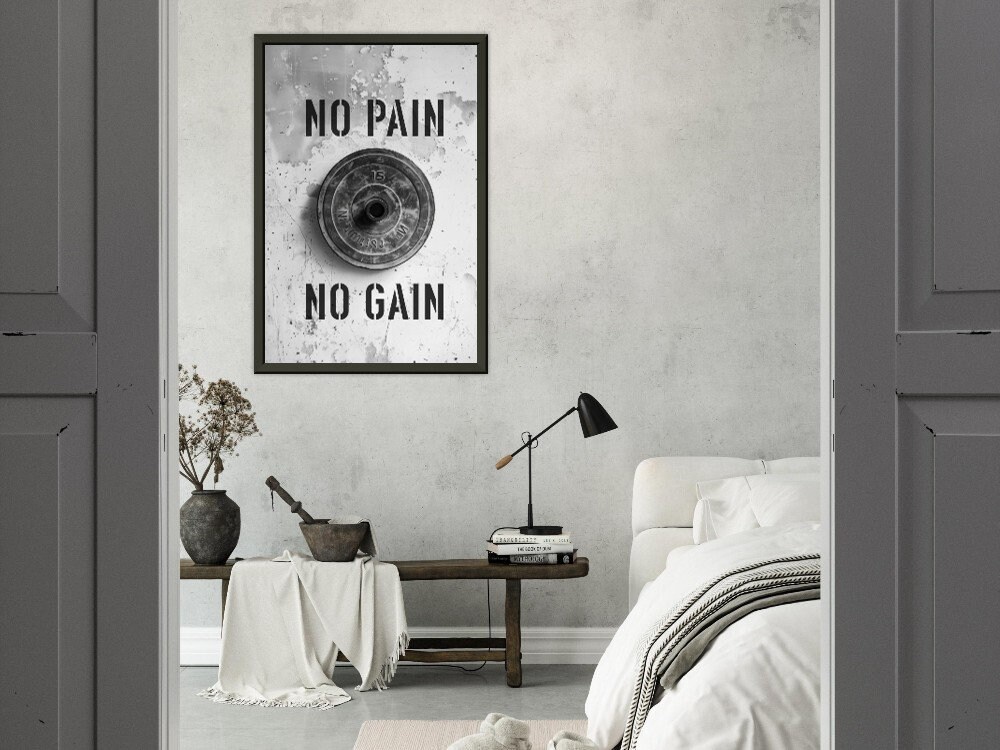 No Pain No Gain - Motivational Poster - Gym - Fitness - Wellness - Etsy
