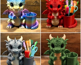 Dragon Pen Holder Pen Box Desk Organizer