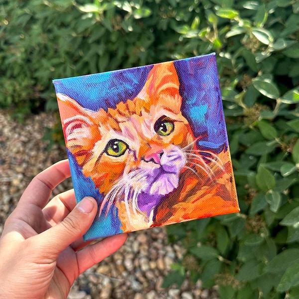 Custom Pet Portrait Painting • Original Acrylic Artwork • Unique Personalized Gift for Any Occasion • Commission Pet Art from photo