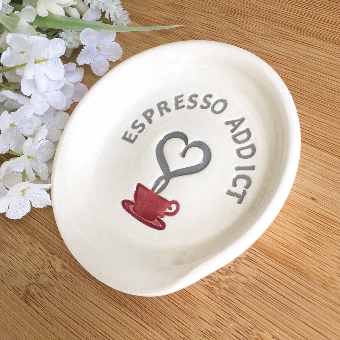 Espresso Addict Mini Coffee Spoon Rest Mini Teaspoon Rest Etsy