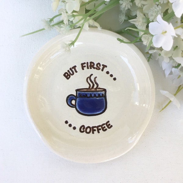 But First Coffee Spoon Rest | Funny Spoon Rest | Spoon Holder for Stove | Ceramic Kitchen Spoon Rest | Coffee Lover Gift | Coffee Spoon Rest