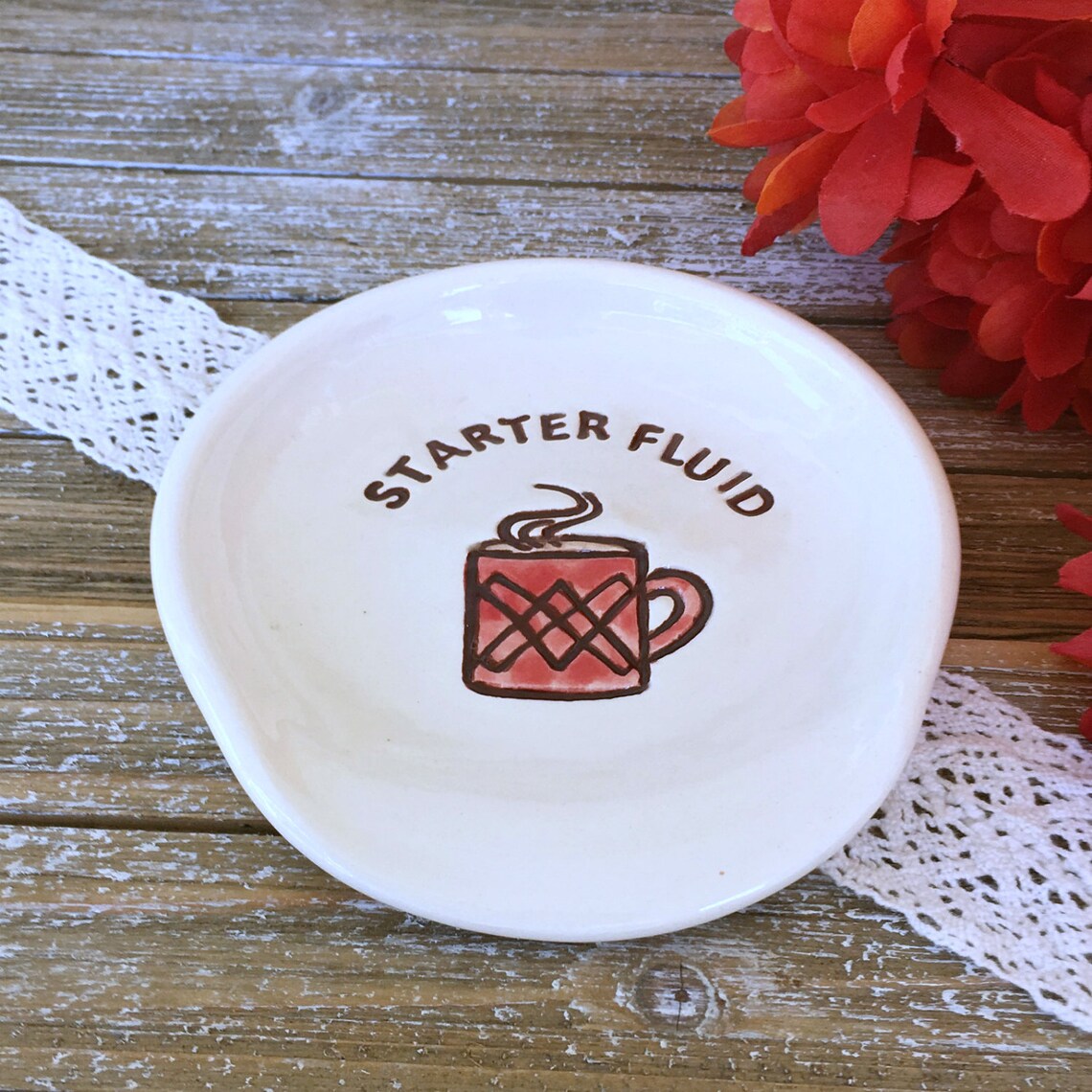 Funny Spoon Rest Starter Fluid Pottery Spoon Rest Etsy