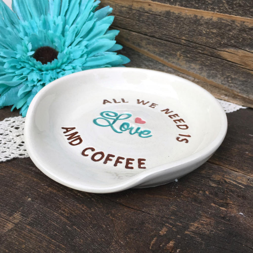 Funny Spoon Rest All We Need is Love and Coffee Spoon Rest Etsy