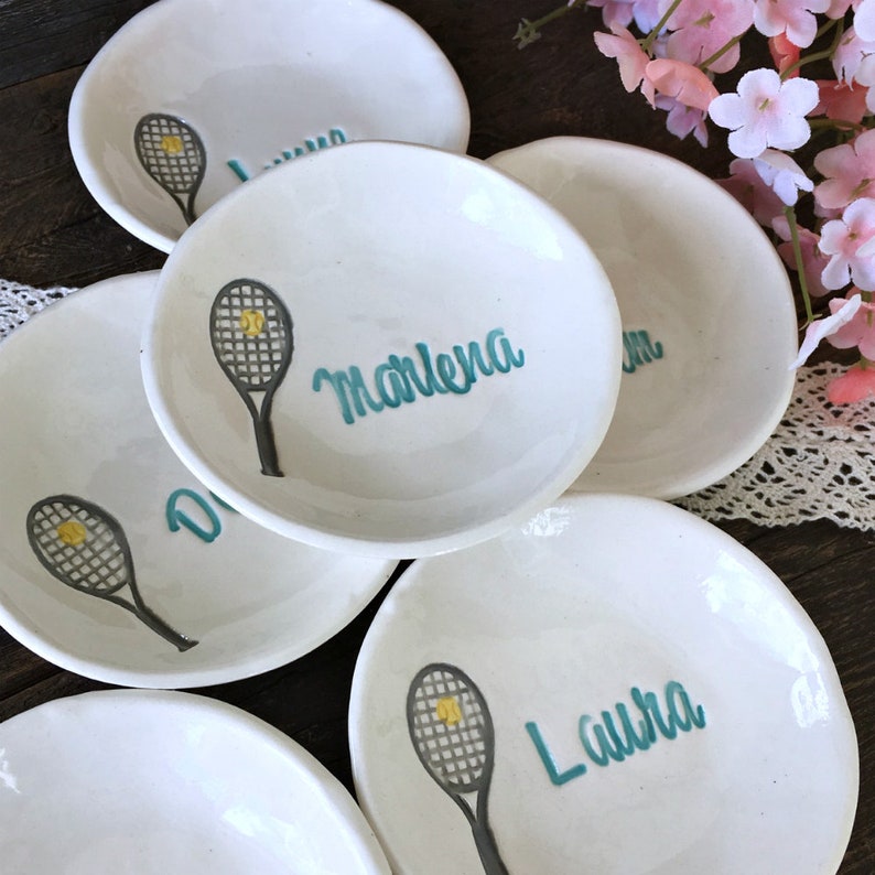 Personalized Tennis Gift Dishes Tennis Team Gifts for Women Etsy