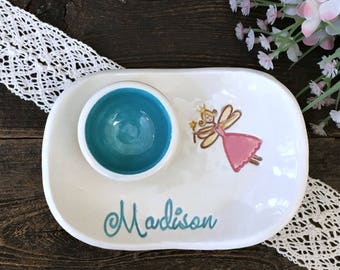 Personalized Tooth Fairy Dish - Ceramic Personalized Dish for Tooth Fairy Visits | Tooth Fairy Pillow Alternative |