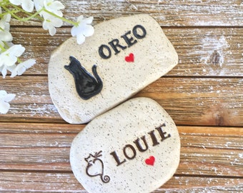 Pet Sympathy Gift | Loss of Pet Memorial Stone | Cat Memorial Stone | Cat Memorial Garden Rock | Garden Stone Loss of Pet | Loss of Cat