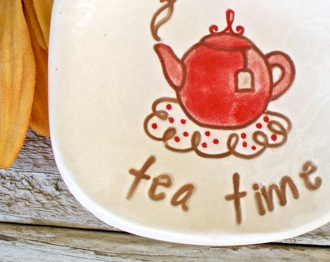 Personalized Ceramic Tea Bag Holder Tea Time Etsy