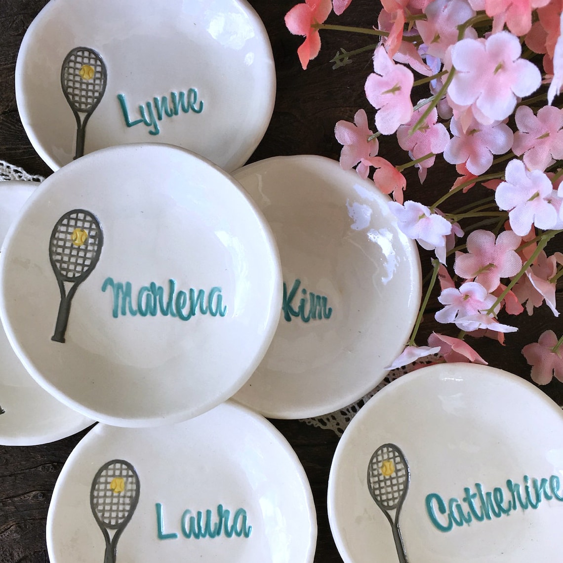 Personalized Tennis Gift Dishes Tennis Team Gifts for Women Etsy