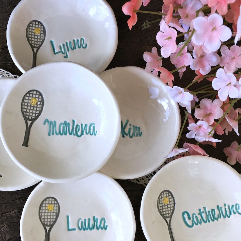 Personalized Tennis Gift Dishes Tennis Team Gifts for Women Etsy