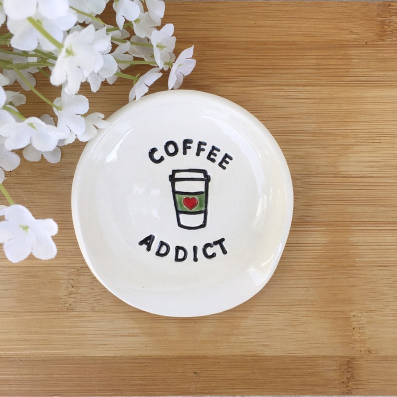 Coffee Addict Spoon Rest Teaspoon Rest Coffee Lovers Gift Etsy