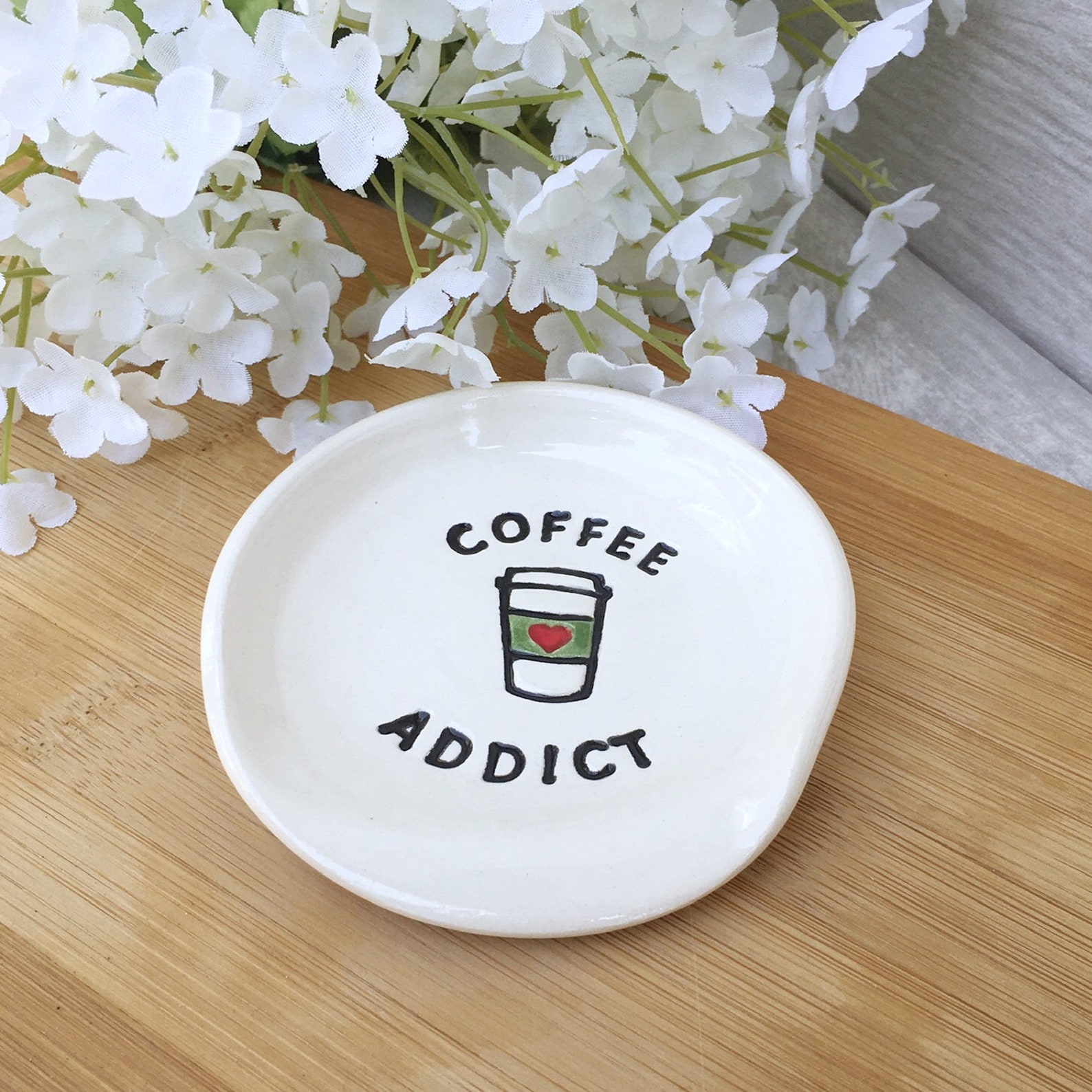 Coffee Addict Spoon Rest Teaspoon Rest Coffee Lovers Gift Etsy