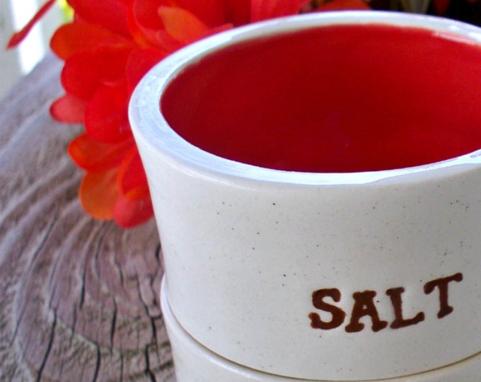 Stacking Salt and Pepper Bowls Ceramic Countertop Salt & Etsy
