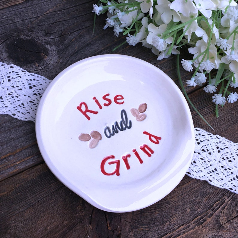 Rise and Grind Spoon Rest Funny Spoon Rest Coffee Lovers Etsy