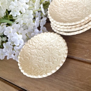 Tiny Ceramic Ring Dish: Delicate Creamy White with Exquisite Texture Perfect for Rings and Small Jewelry Ring Dish Wedding Ring Holder image 6