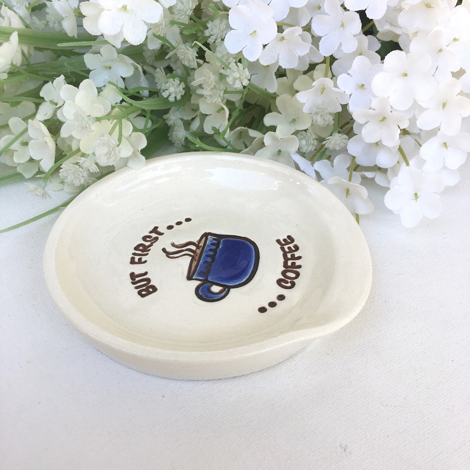 But First Coffee Spoon Rest Funny Spoon Rest Spoon Holder Etsy