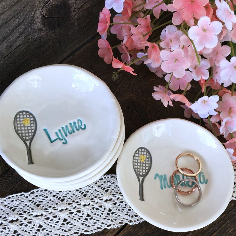 Personalized Tennis Gift Dishes Tennis Team Gifts for Women Etsy
