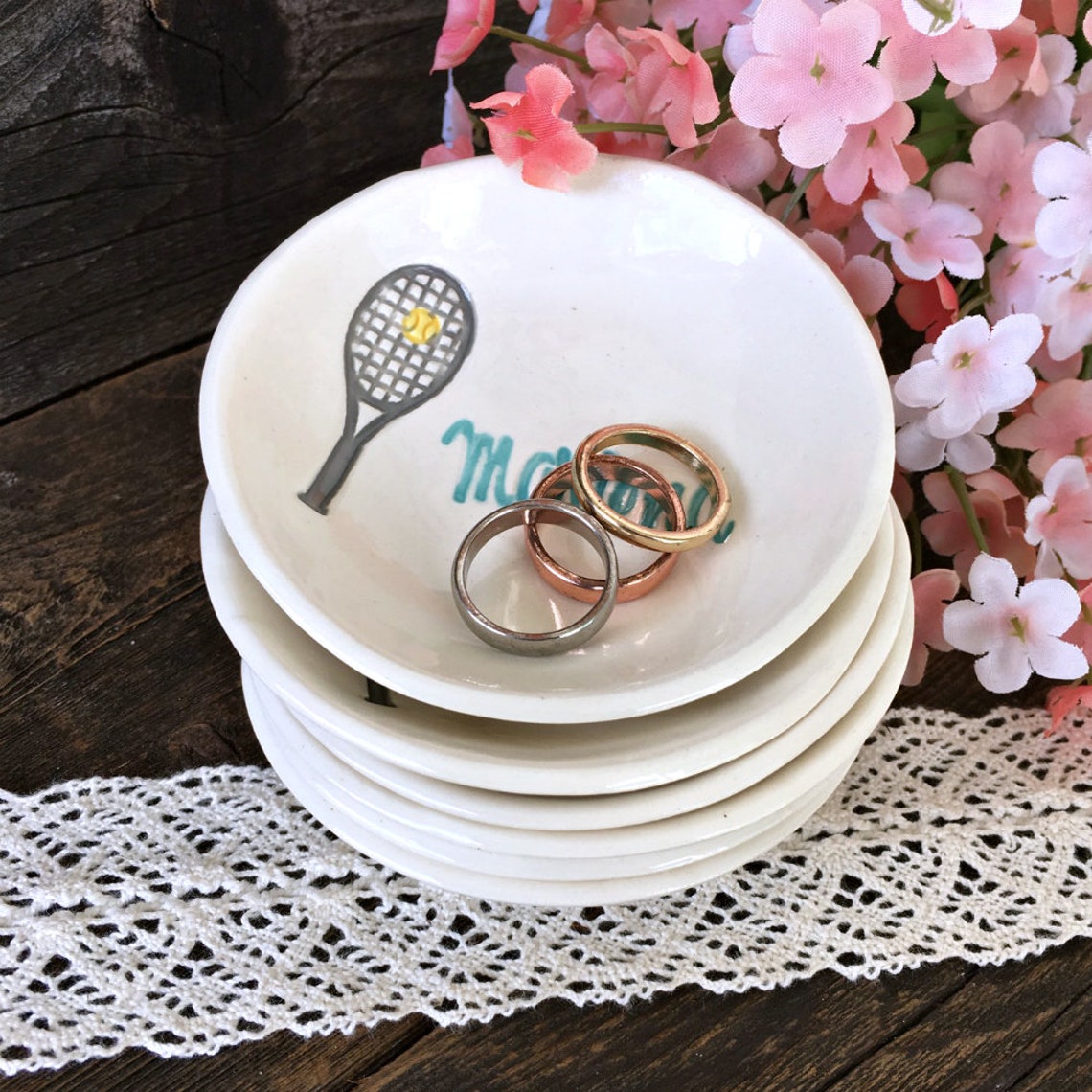 Personalized Tennis Gift Dishes Tennis Team Gifts for Women Etsy