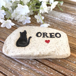 Pet Sympathy Gift Loss of Pet Memorial Stone Cat Memorial Stone Cat Memorial Garden Rock Garden Stone Loss of Pet Loss of Cat image 7