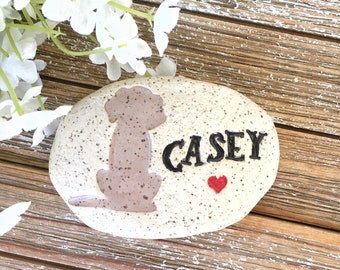 Pet Memorial Stone | Dog Memorial Stone | Dog Memorial Garden Rock | Pet Memorial Pebble | Garden Stone Loss of Pet | Pet Sympathy Gift