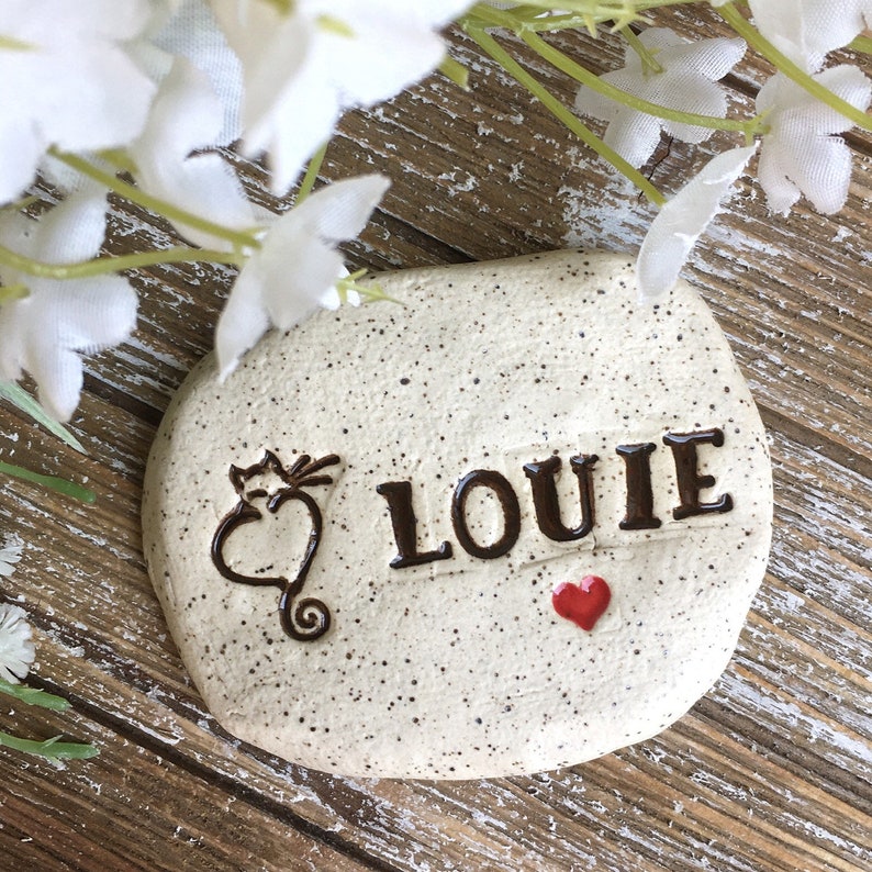 Pet Sympathy Gift Loss of Pet Memorial Stone Cat Memorial Stone Cat Memorial Garden Rock Garden Stone Loss of Pet Loss of Cat image 3