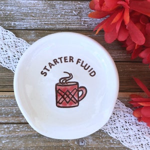 Starter Fluid Funny Spoon Rest | Kitchen Spoon Rest | Coffee Lovers Gift | Pottery Spoon Holder | Ceramic Spoon Rest | Hostess Gift