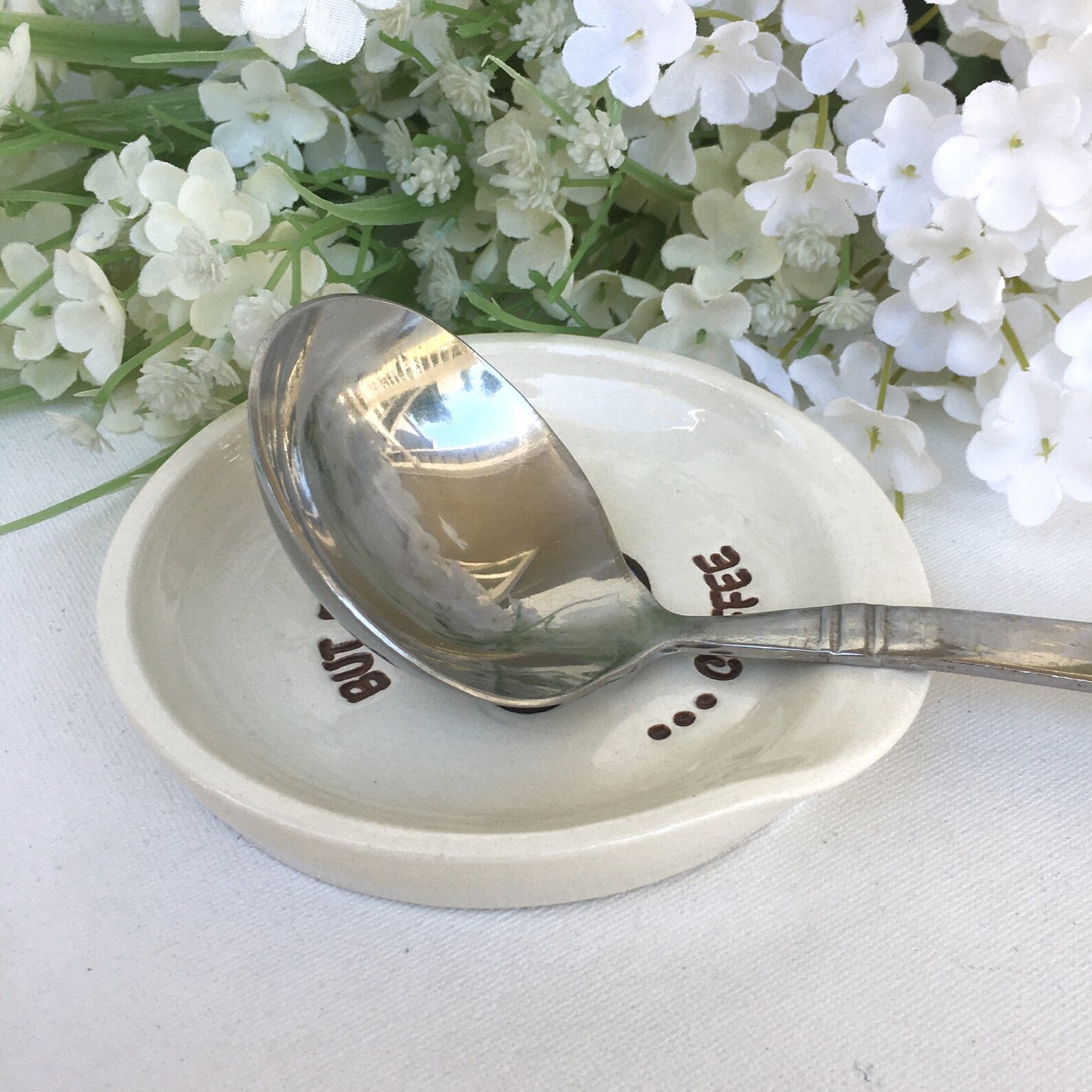 But First Coffee Spoon Rest Funny Spoon Rest Spoon Holder Etsy