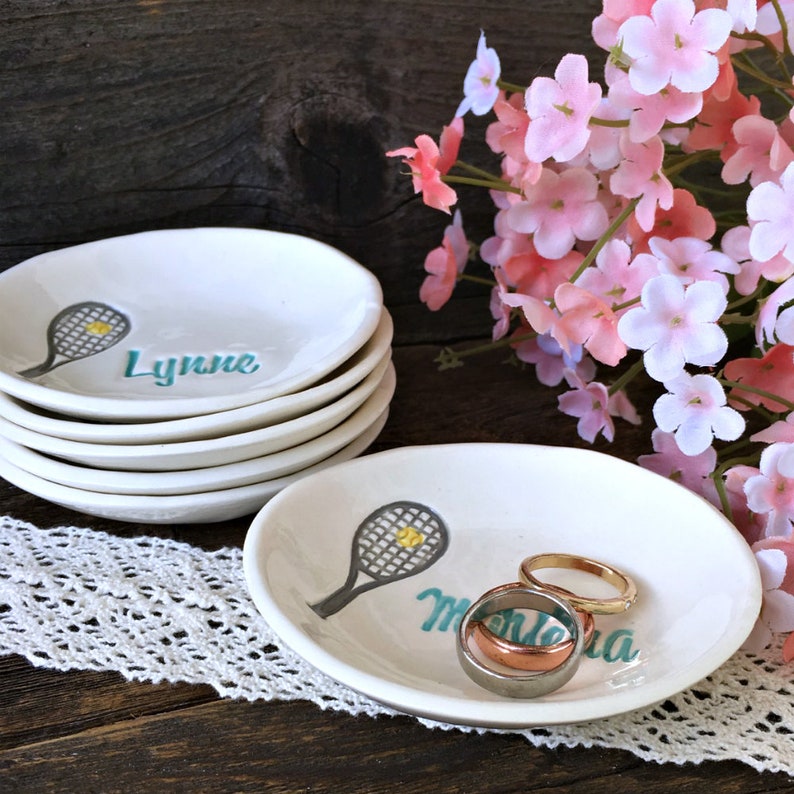 Personalized Tennis Gift Dishes Tennis Team Gifts for Women Etsy