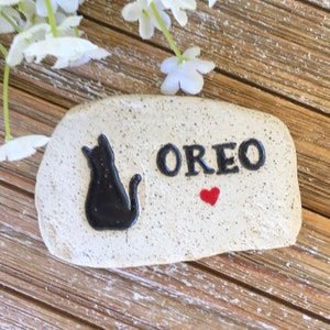 Pet Sympathy Gift Loss of Pet Memorial Stone Cat Memorial Stone Cat Memorial Garden Rock Garden Stone Loss of Pet Loss of Cat image 6