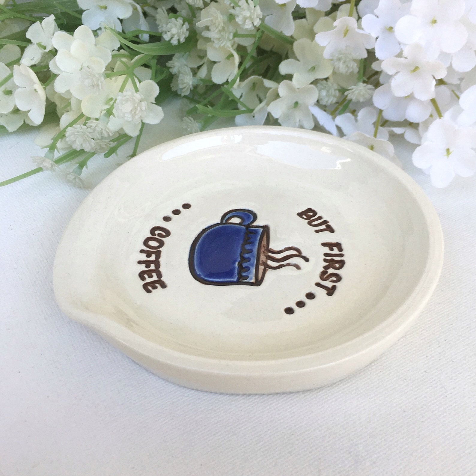 But First Coffee Spoon Rest Funny Spoon Rest Spoon Holder Etsy