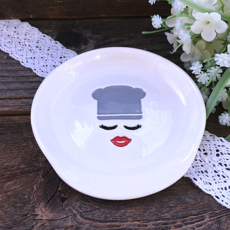 Chef Gift Idea Spoon Rest Ceramic Funny Spoon Rest She Etsy