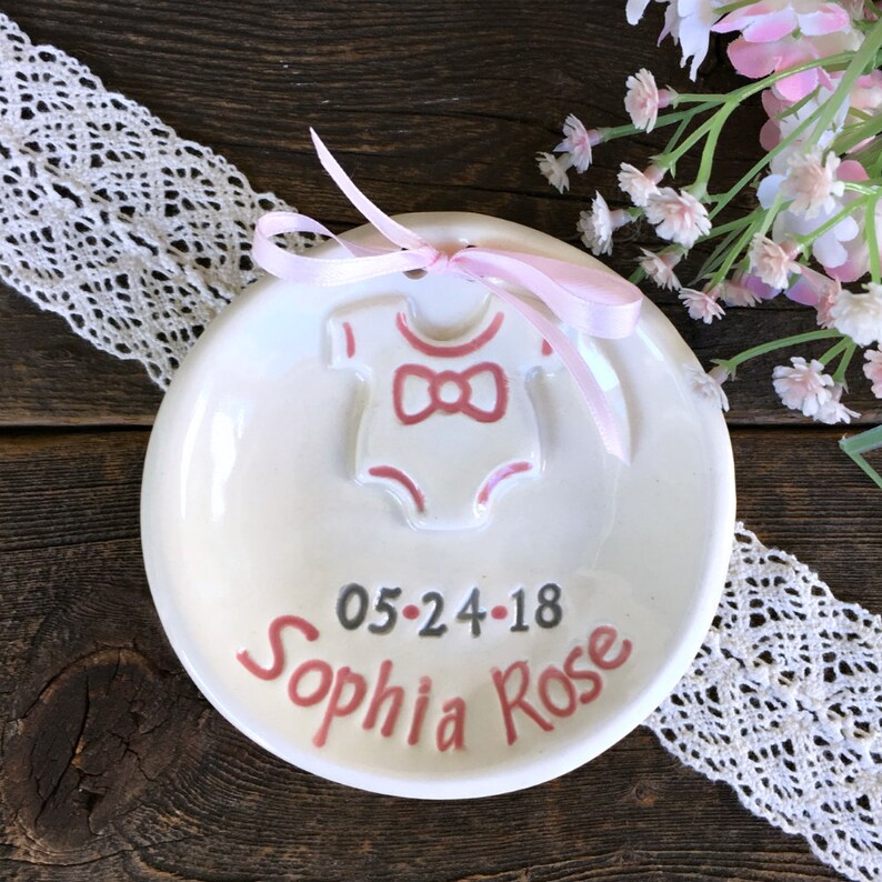 Personalized New Baby Gift Ceramic Birth Plate Birth Etsy