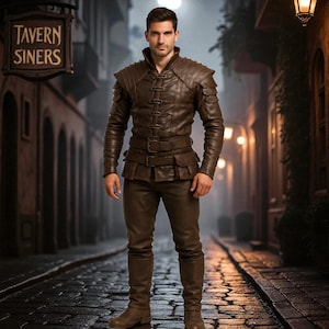 Handmade Leather Renaissance Armor Set: Medieval Cosplay Outfit