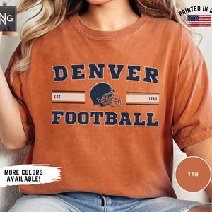 Denver Football Shirt, Bronco Football Gameday Shirt, Denver Football Apparel, Denver Sports Apparel, Retro Bronco Football Fan Gift Idea