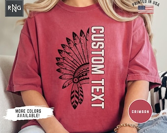 Personalized Chiefs Mascot Shirt, Gameday Chiefs Shirt, Custom Team Sports Apparel, Custom Text Chiefs Team Shirt, Custom Mom Team Shirt