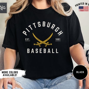 Pittsburgh Baseball Shirt, Pirate Baseball Gameday Shirt, Retro Pittsburgh Sports Fan Apparel, Trendy Pirate Baseball Fan Gift Idea
