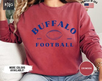 Buffalo Football Shirt, Bill Football Gameday Sweatshirt, Buffalo Football Crewneck, Buffalo Sports Apparel, Retro Bill Football Fan Gift