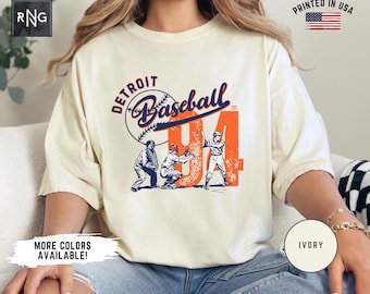 Camiseta de béisbol de Detroit, camiseta de béisbol de los Tigers para el día del partido, ropa deportiva para aficionados de Detroit, camiseta retro de béisbol de los Tigers, equipamiento del equipo de béisbol de Detroit.