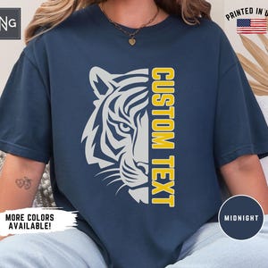 Personalized Tigers Mascot Shirt, Gameday Tigers Football Shirt, Custom Team Sports Apparel, Custom Tigers Shirt, Custom Mom Team Shirt