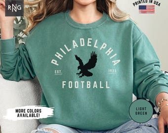 Camisa de futebol da Filadélfia, moletom Eagle Football Gameday, gola redonda Philadelphia Football, vestuário esportivo Philly, presente Eagle Football